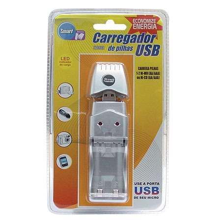 Carregador de Pilhas USB Smart