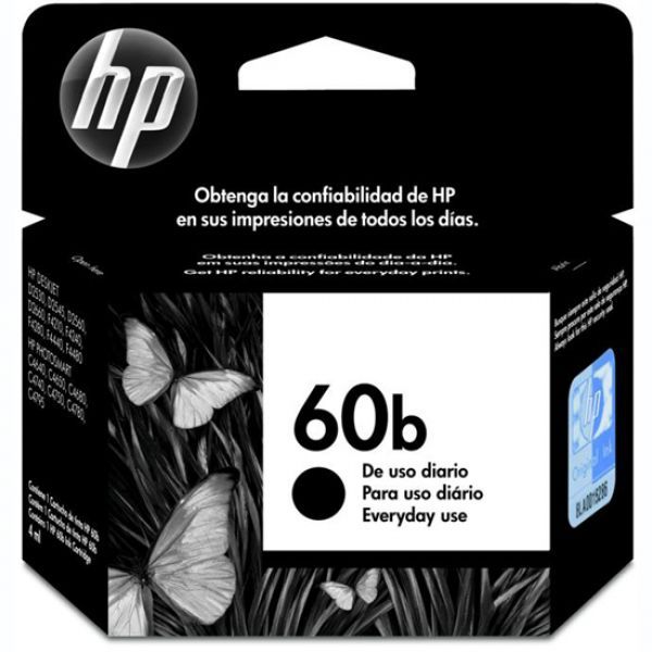 Cartucho de tinta HP 60b - Preto 4,5ml*